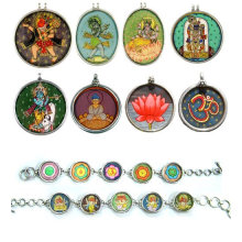 Indian Painting Pendant Hand Painted Jewlery